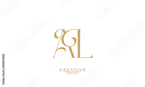 AL, LA, A, L, Abstract Letters Logo Monogram