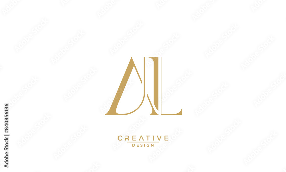 AL, LA, A, L, Abstract Letters Logo Monogram AL, LA, A, L, Abstract Letters Logo Monogram