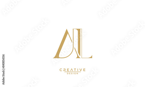 AL, LA, A, L, Abstract Letters Logo Monogram