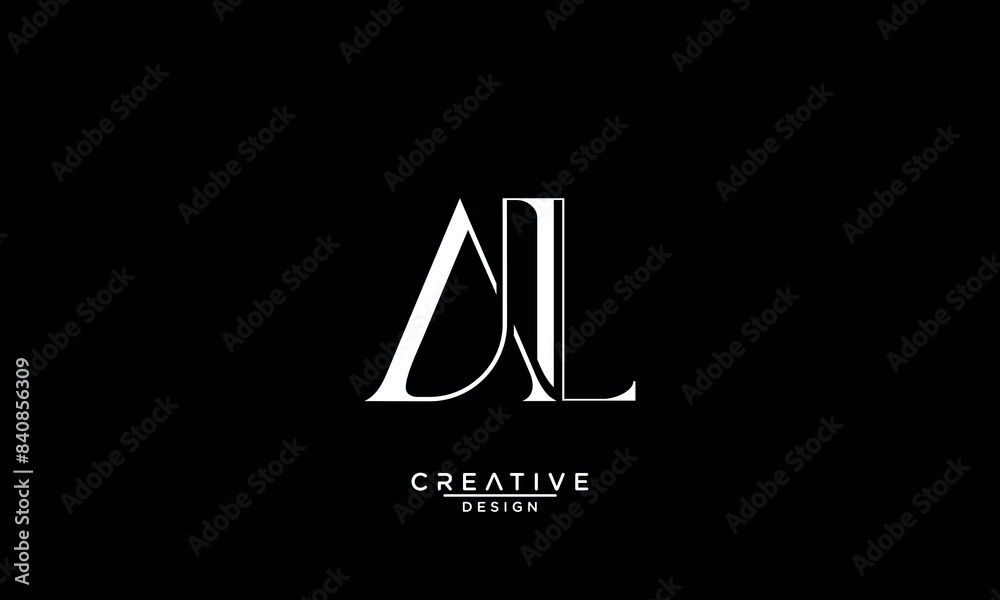 AL, LA, A, L, Abstract Letters Logo Monogram