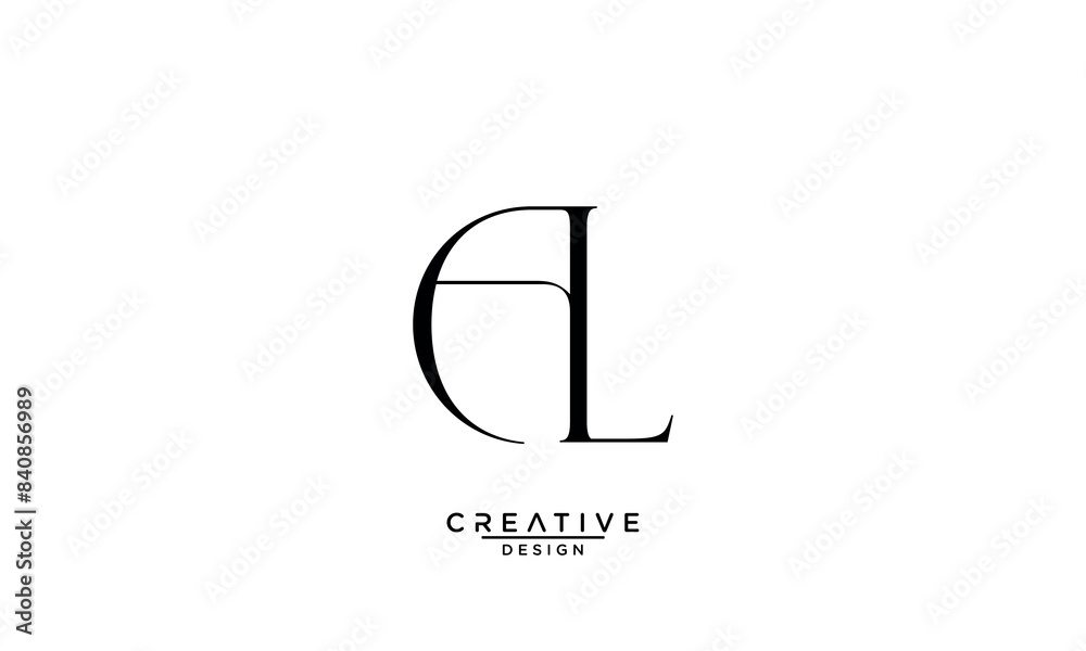 AL, LA, A, L, Abstract Letters Logo Monogram AL, LA, A, L, Abstract Letters Logo Monogram