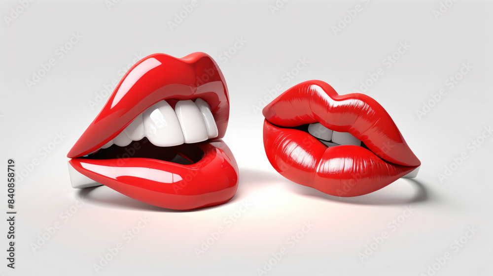 a red mouth 3d transparent white background png a red mouth 3d transparent white background png