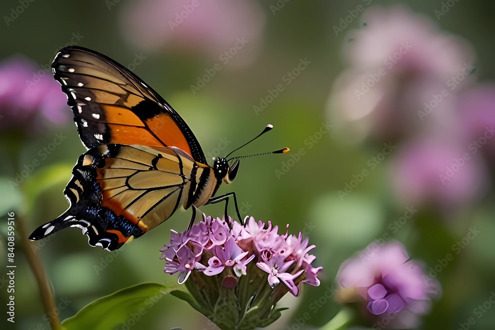 Obraz premium Butterfly in Nature on flower 
