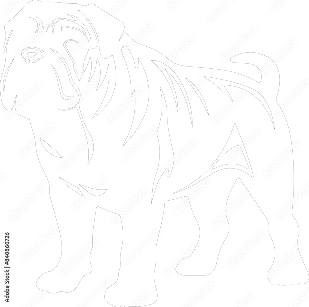 Chinese Shar-Pei outline Chinese Shar-Pei outline