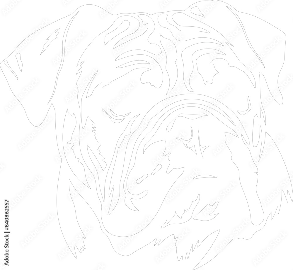 English Bulldog outline