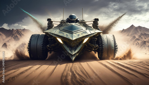 Futuristic sand buggy photo