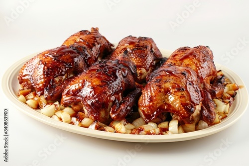 Delicious and Tender Game Hen with Tangy Barbecue Sauce photo