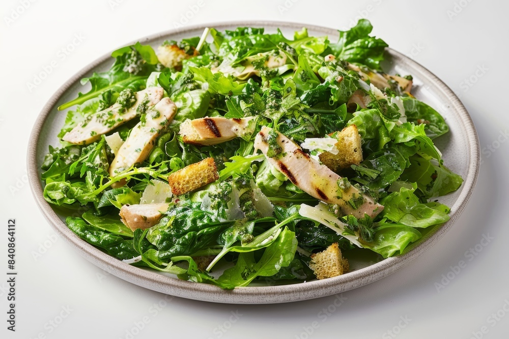 Healthy Caesar Salad with Freshly Grated Parmesan and Creamy Dressing Healthy Caesar Salad with Freshly Grated Parmesan and Creamy Dressing