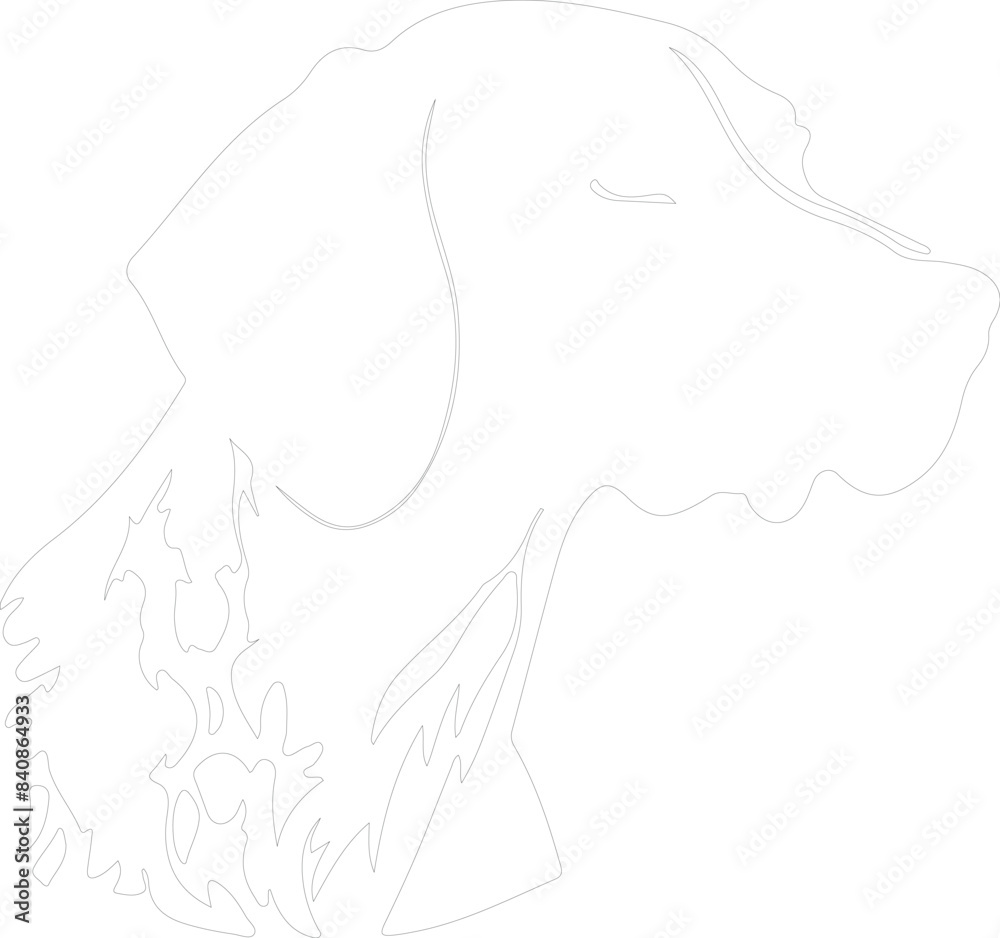 German Shorthaired Pointer outline German Shorthaired Pointer outline