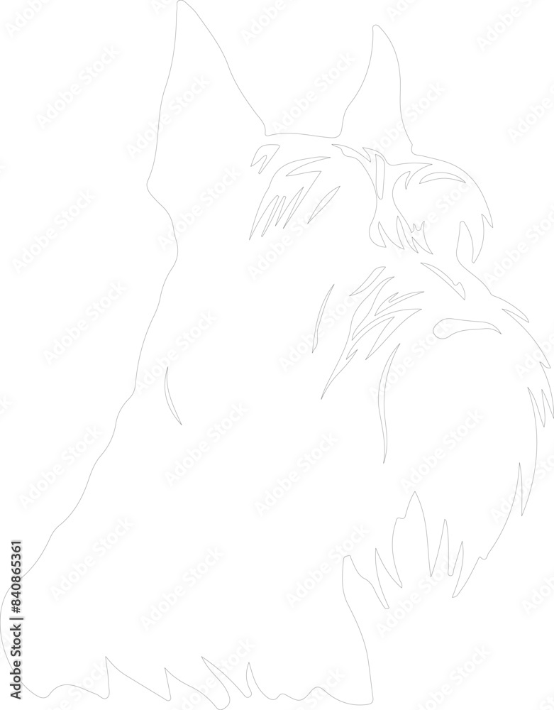 Giant Schnauzer outline Giant Schnauzer outline