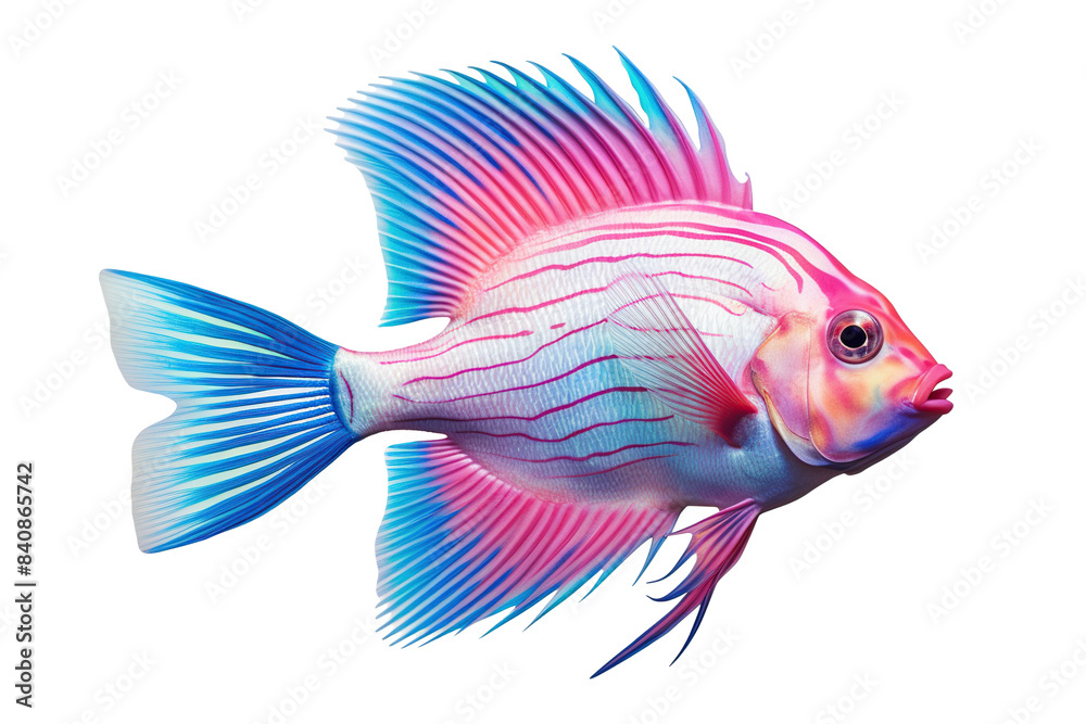 Fototapeta premium Tropical fish. Cut out on transparent