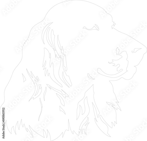 Gordon Setter outline