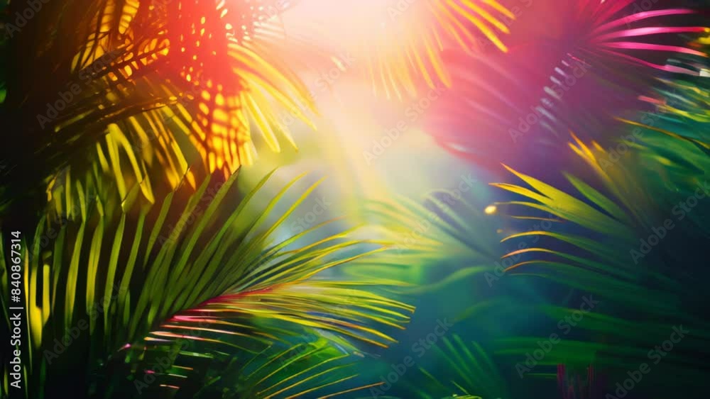 trendy summer Bali style floral patter background with copyspace , colorful leaves palm shape art wallpaper, Summer colors botanical tropical leaves ,sun light and shadows, pink, yellow leaf trendy summer Bali style floral patter background with copyspace , colorful leaves palm shape art wallpaper, Summer colors botanical tropical leaves ,sun light and shadows, pink, yellow leaf