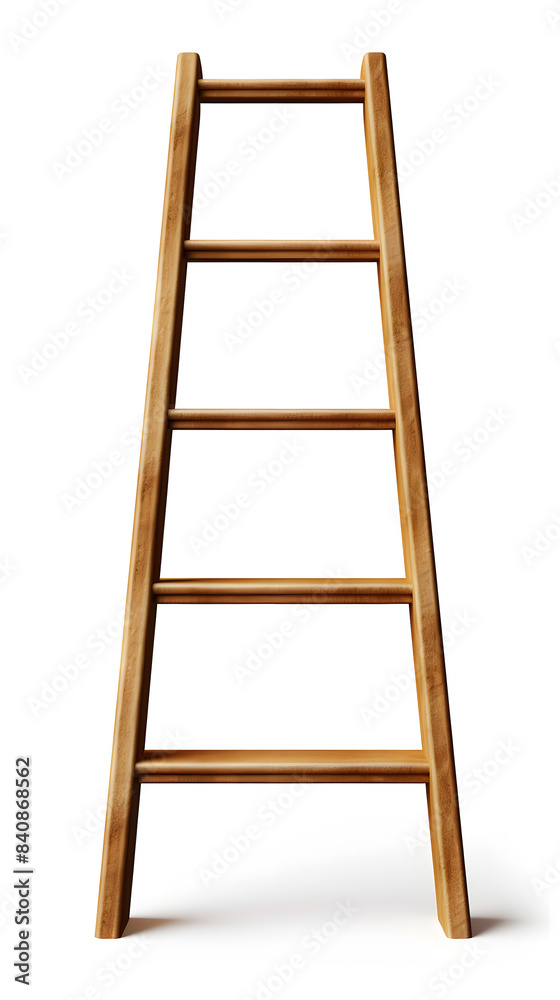 Wooden step ladder isolated on white background Wooden step ladder isolated on white background