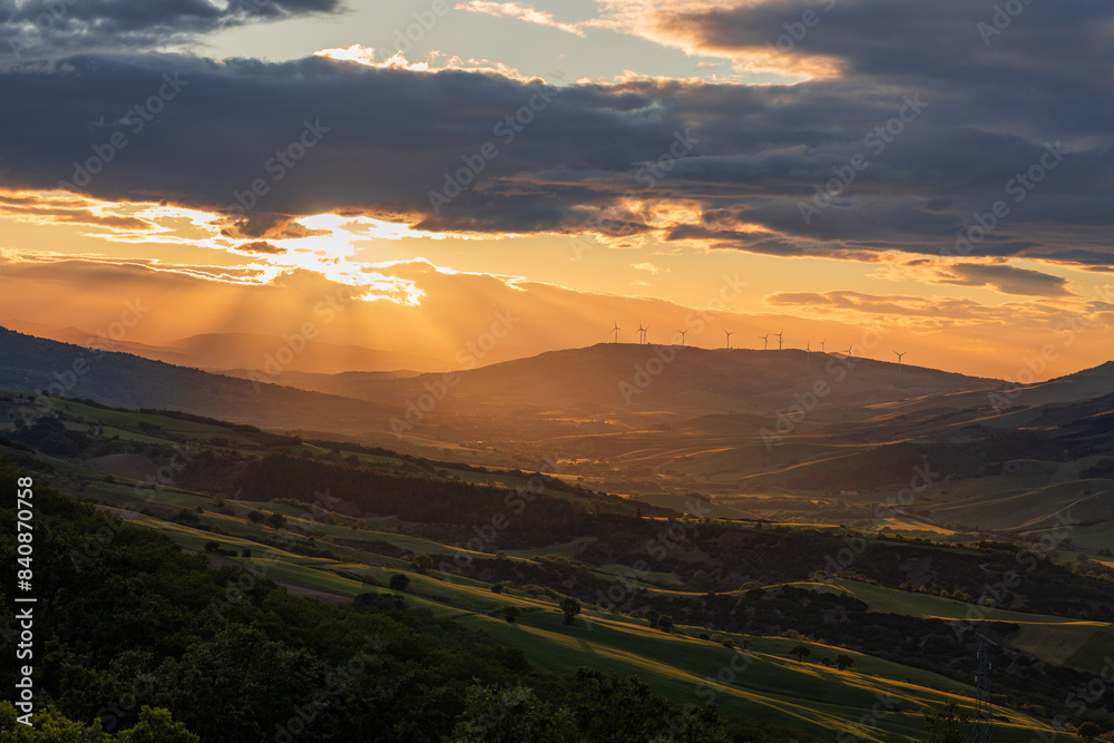 Obraz premium sunset in the mountains