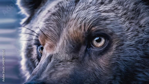 Wallpaper Mural A close up of a bear's face with dark eyes, AI Torontodigital.ca