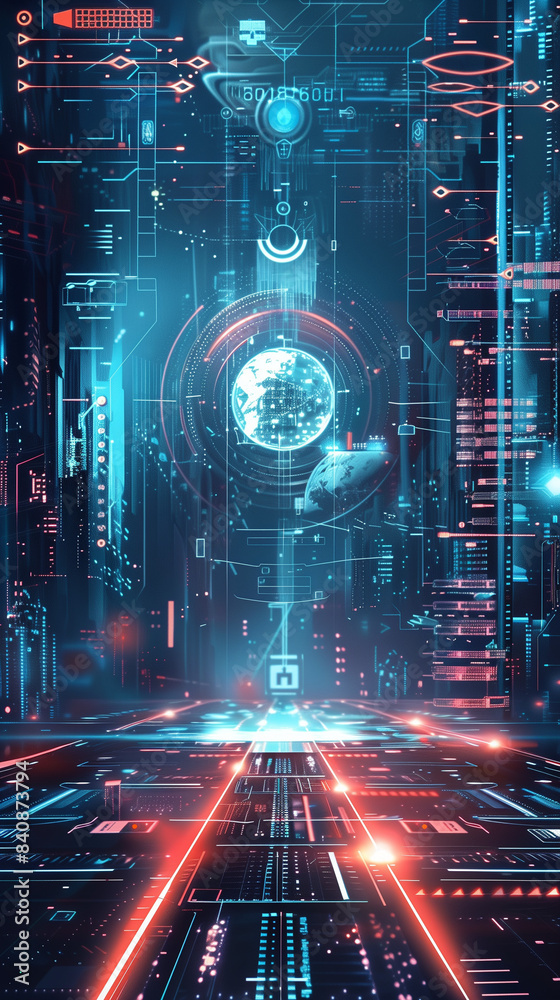 Fototapeta premium A Illustration of a futuristic Infographic