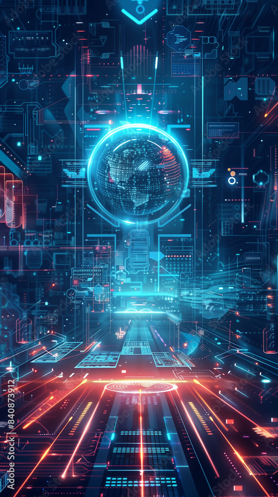 Fototapeta premium A Illustration of a futuristic Infographic