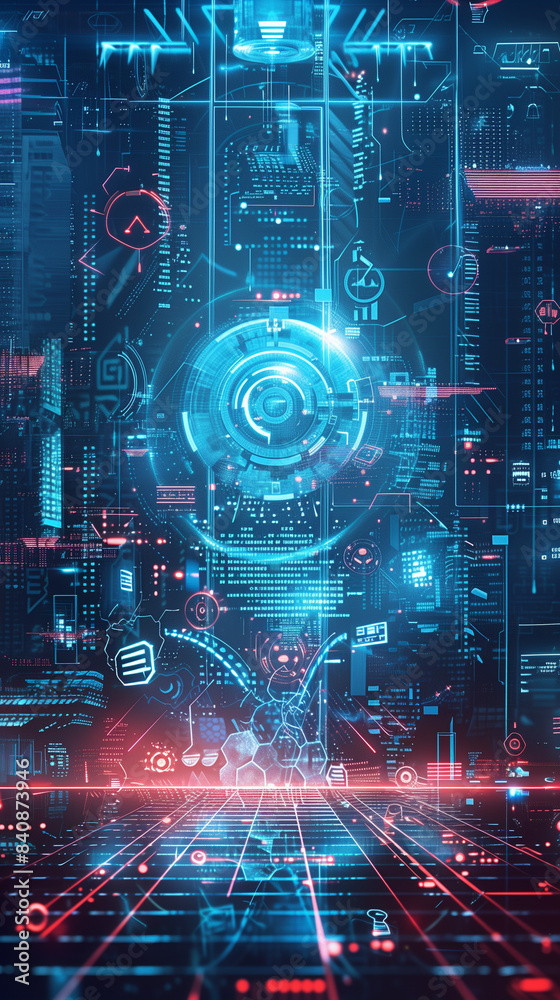 Obraz premium A Illustration of a futuristic Infographic