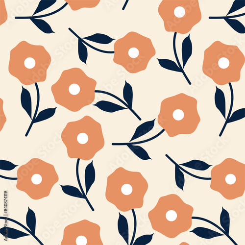  Abstract hand drawn flowers patter.  origami floral background. style for print,clothing,  banners, wallpaper, posters, websites, online shopping.Vector illustration design and creative idea, eps 10.