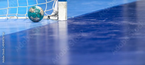 Canvas-taulu Gate and ball for futsal or handball in gym