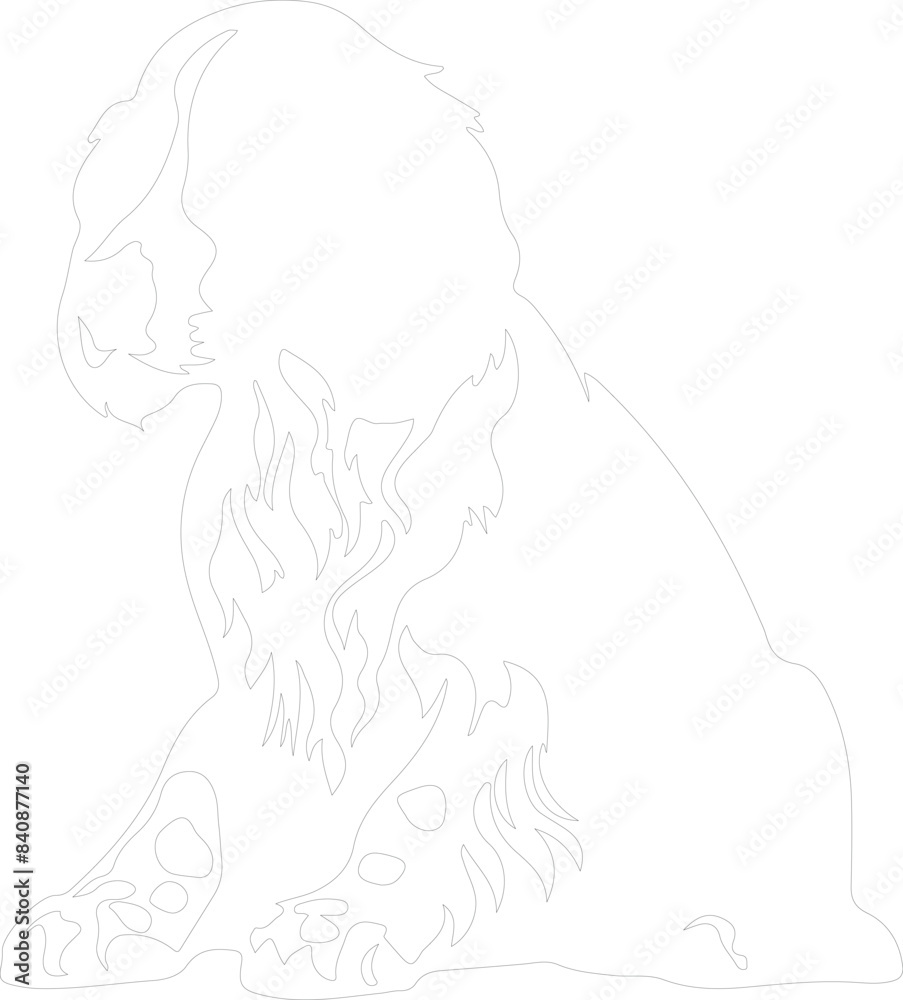 Welsh Springer Spaniel outline Welsh Springer Spaniel outline