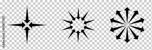  Inward arrow vector. Arrows outward and arrow inward icon symbol vector illustration.