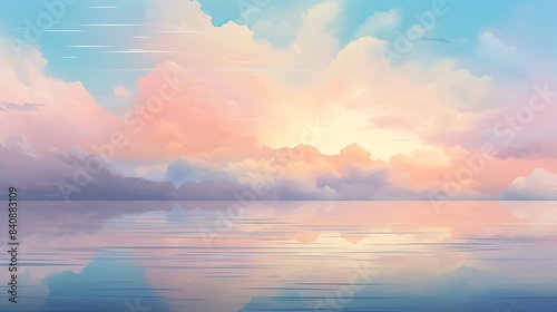 A Serene Blend of Soft Gradient Shades Transforms the Scene