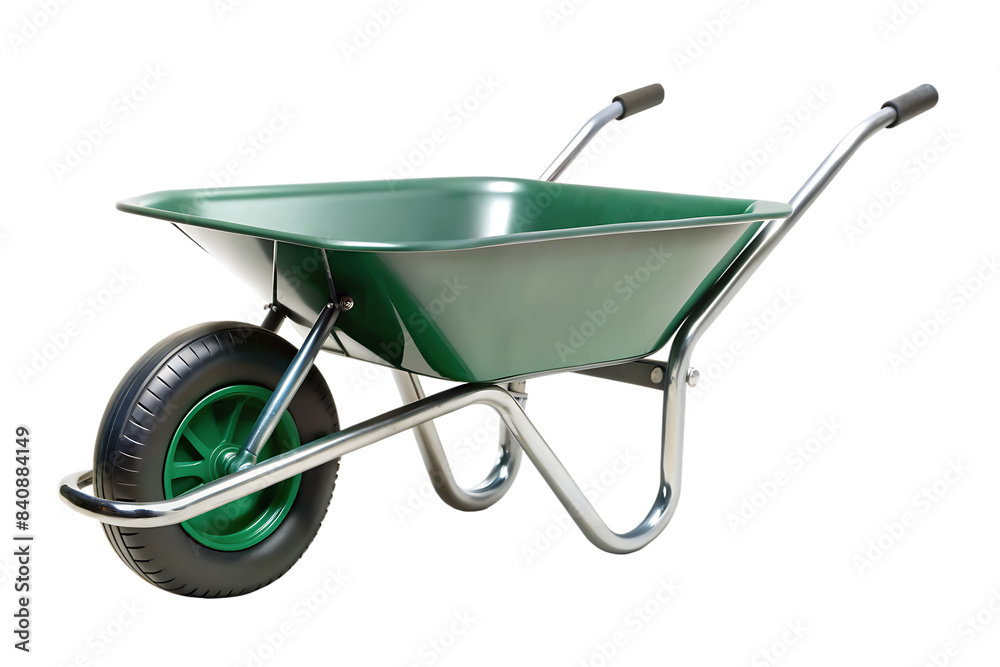 Wheelbarrow isolated on white background. Gardening tool ai generated Wheelbarrow isolated on white background. Gardening tool ai generated