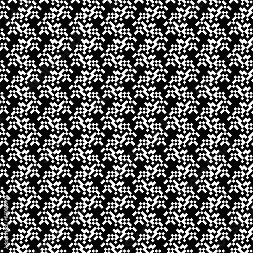 Random pixel mosaic pattern background design - monochrome seamless abstract repetitive vector illustration