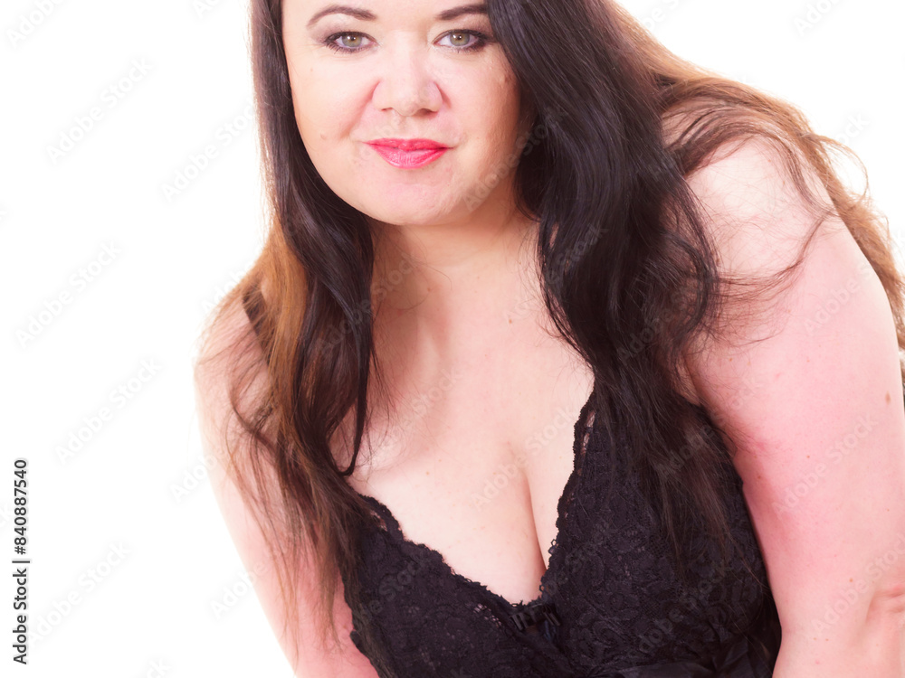 Woman in black lingerie showing her breast chest. Woman in black lingerie showing her breast chest.