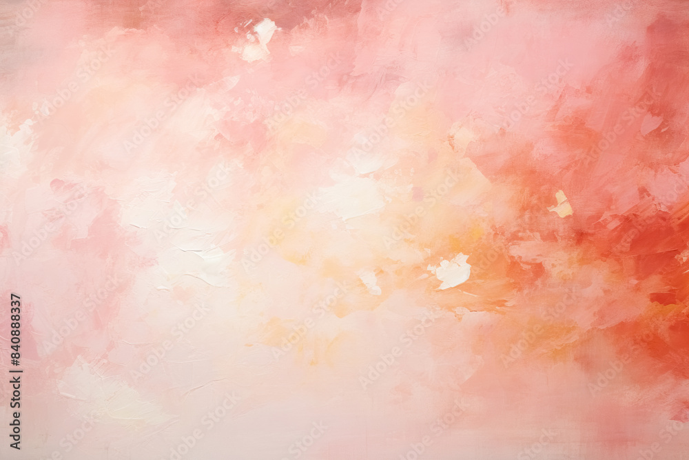 Canvas background with gentle soft pink and peach fuzz colors, blended of cream paint strokes and splashes, abstract creative banner for design or web. Canvas background with gentle soft pink and peach fuzz colors, blended of cream paint strokes and splashes, abstract creative banner for design or web.