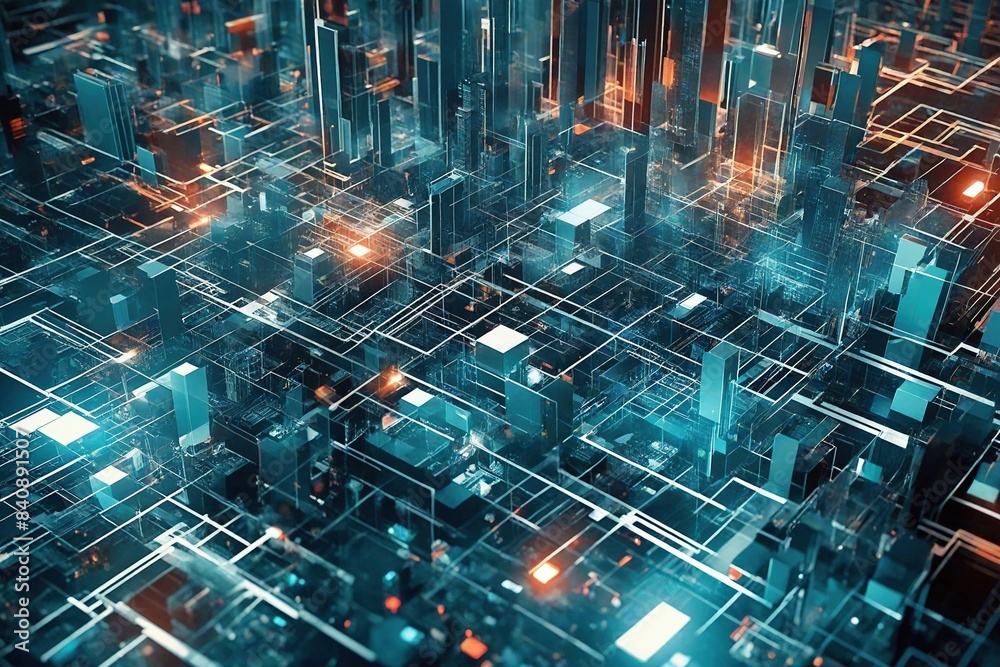 Fototapeta premium Background of technological concepts