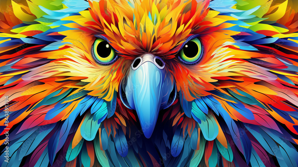 Obraz premium Parrot Pattern Background, Texture, Wallpaper, Background, Cell Phone Cover and Screen, Smartphone, Computer, Laptop, 16:9 Format - PNG