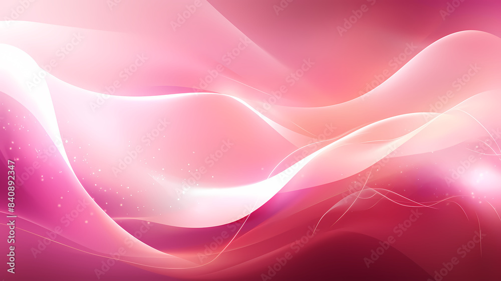 Obraz premium Pink background with soft waves and lights