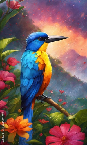 blue and yellow macaw