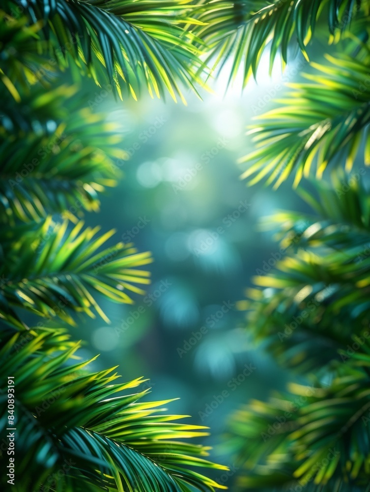 summer background with tropical palm leaves and branches summer background with tropical palm leaves and branches