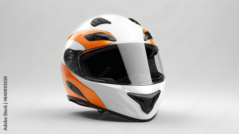 Fototapeta premium motorcycle helmet transparent white background