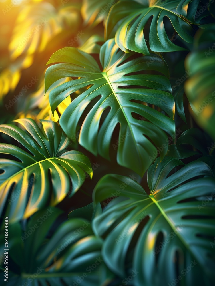 summer background with tropical palm leaves and branches summer background with tropical palm leaves and branches