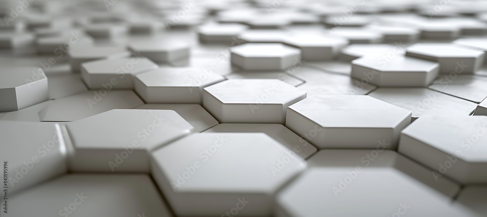 Beige banner with a background of geometric hexagon shapes. Beige banner with a background of geometric hexagon shapes.