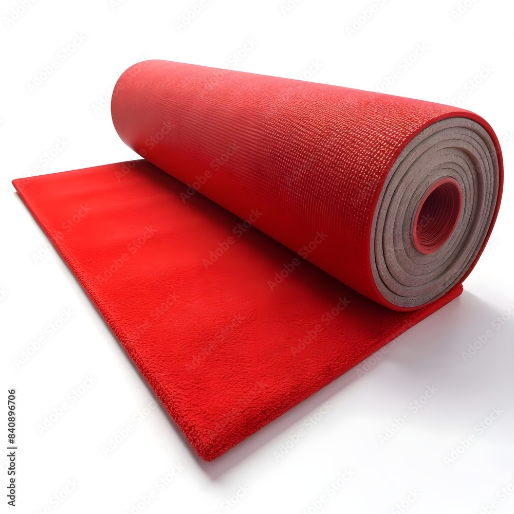 Fototapeta premium red towel isolated on white