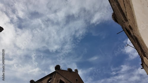 slow motion of large abandoned factory
