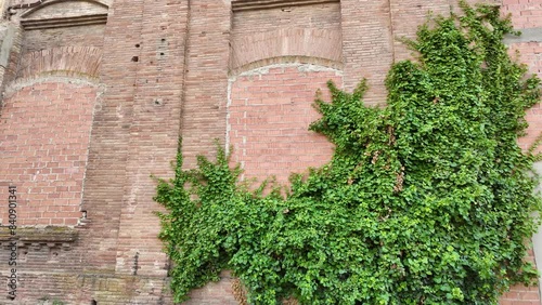 slow motion of large abandoned factory
