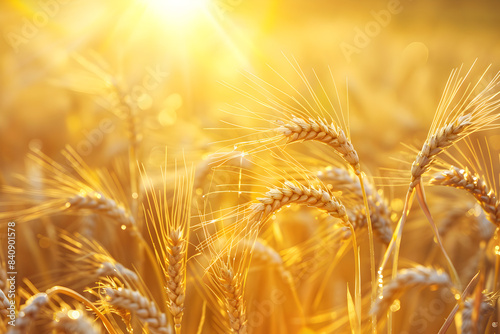  Field of wheat under sun Field of wheat under sun