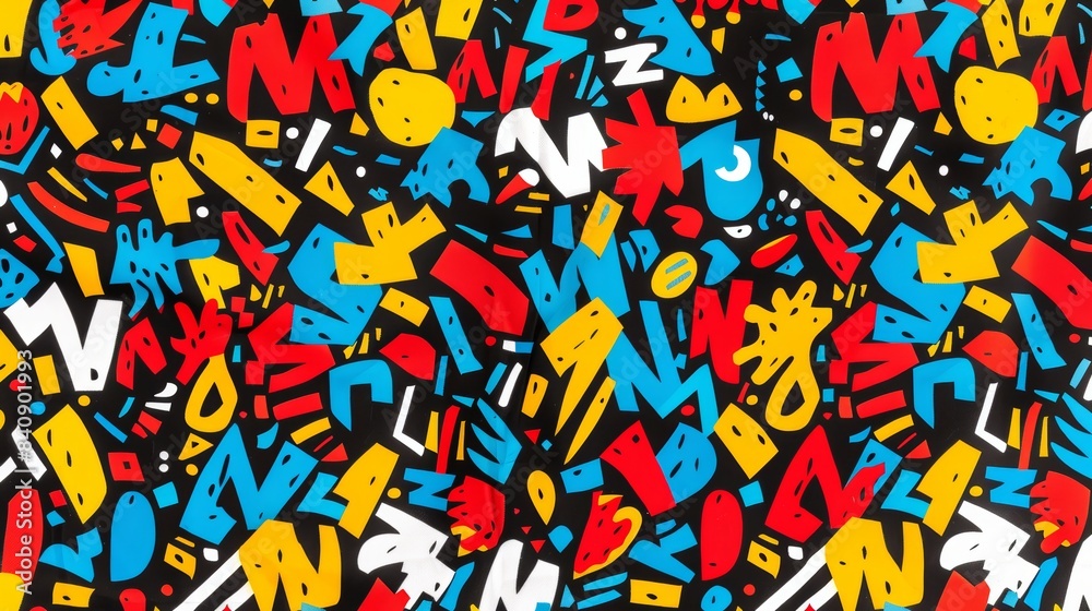 Naklejka premium Vibrant urban graffiti expressive street art and bold murals reflecting urban creativity and energy