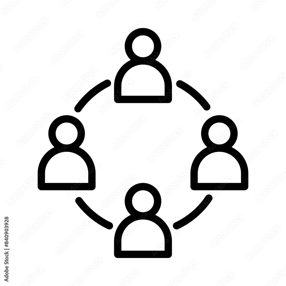 Workflow line icon. Employee icon. Human resources icon isolated on white background. Transparent background, minimalist symbol. Vector images Workflow line icon. Employee icon. Human resources icon isolated on white background. Transparent background, minimalist symbol. Vector images