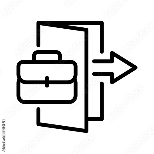 Dismissal line icon. Employee icon. Human resources icon isolated on white background. Transparent background, minimalist symbol. Vector images