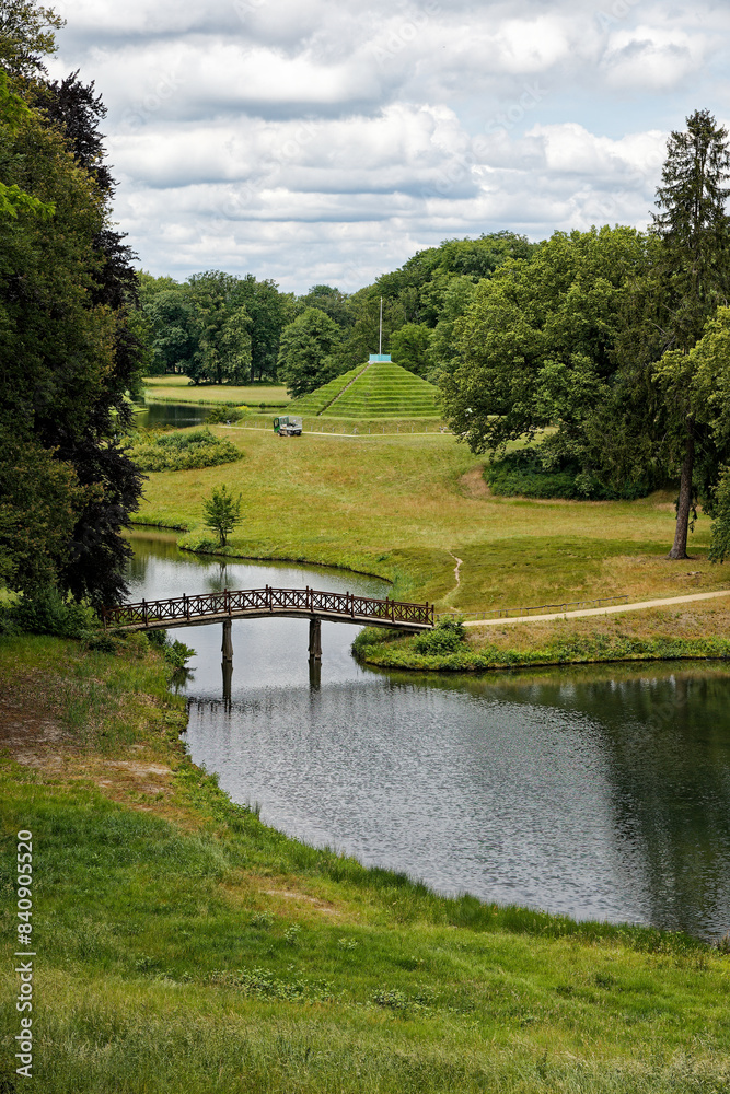 Fototapeta premium bridge over the river in summer