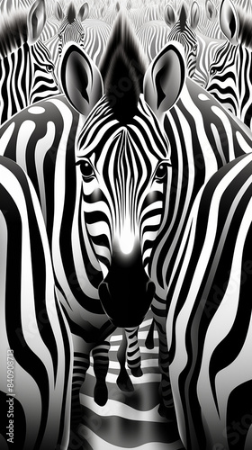 Zebra Pattern Background, Texture, Wallpaper, Background, Cell Phone Cover and Screen, Smartphone, Computer, Laptop, 9:16 Format - PNG