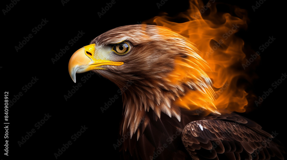 Obraz premium águia flamejante 